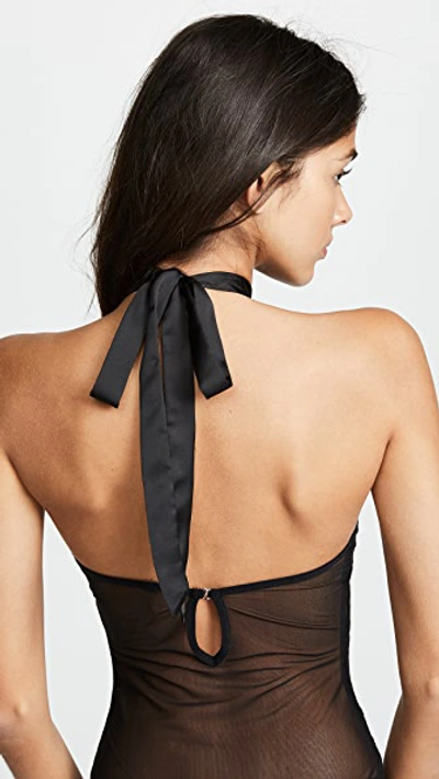 Thistle & Spire Valentines Day Cornelia Thong Bodysuit In Black