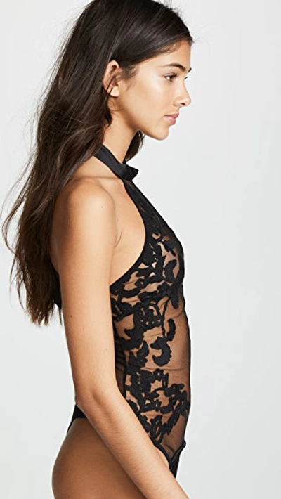 Thistle & Spire Valentines Day Cornelia Thong Bodysuit In Black