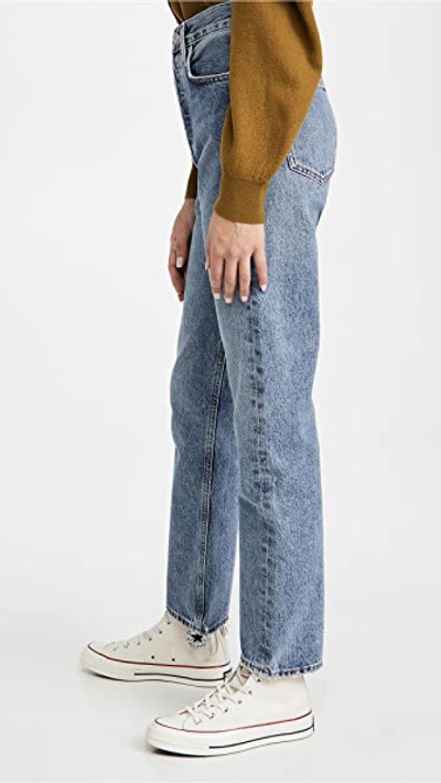 Shop Agolde 90's Pinch Waist High Rise Straight Jeans Navigate