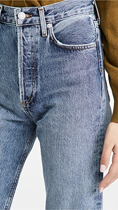 Agolde 90's Pinch Waist High Rise Straight Jeans Navigate In Navigate