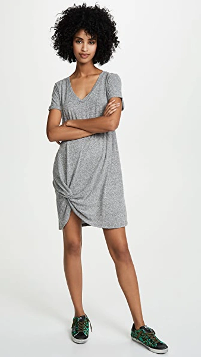 Shop Z Supply The Triblend Side Knot Dress Heather Grey