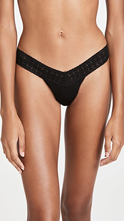 Hanky Panky Dream Original-rise Jersey Thongs 3-pack In Cotton Candy/black/chai