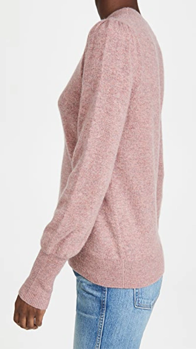 Shop Veronica Beard Nelia Crew Neck Cashmere Pullover In Light Pink