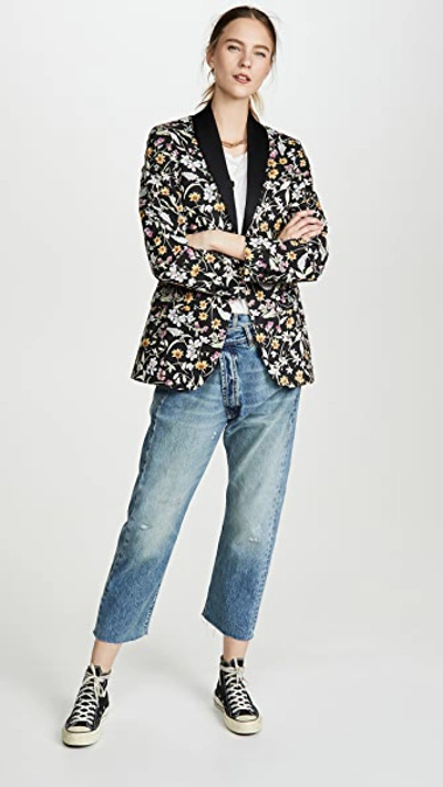 R13 Crossover Asymmetric Distressed High-rise Wide-leg Jeans In Jasper Blue