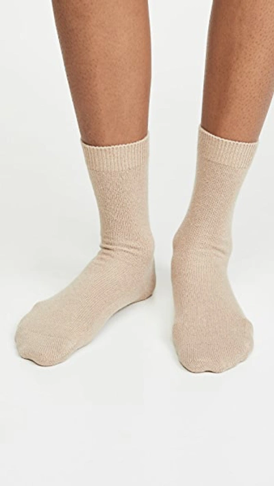 Shop Falke Cozy Wool Socks In Camel