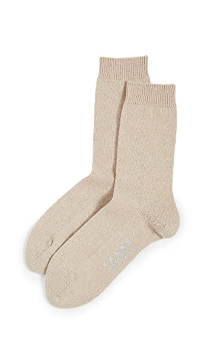 Shop Falke Cozy Wool Socks In Camel