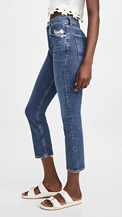 Shop Agolde Riley High Rise Straight Crop Jeans In Pastime