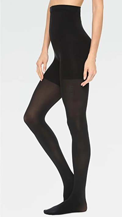 Shop Spanx High Waisted Luxe Leg Tights In Very Black