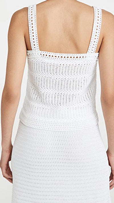 Shop Vince Crochet Cami In Optic White