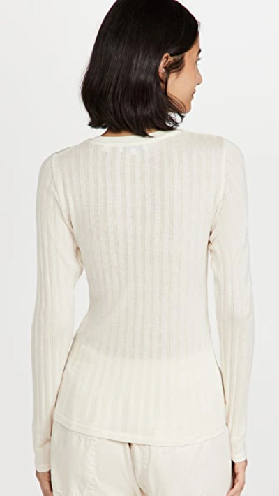 Shop Vince Ribbed Long Sleeve Crewneck Top