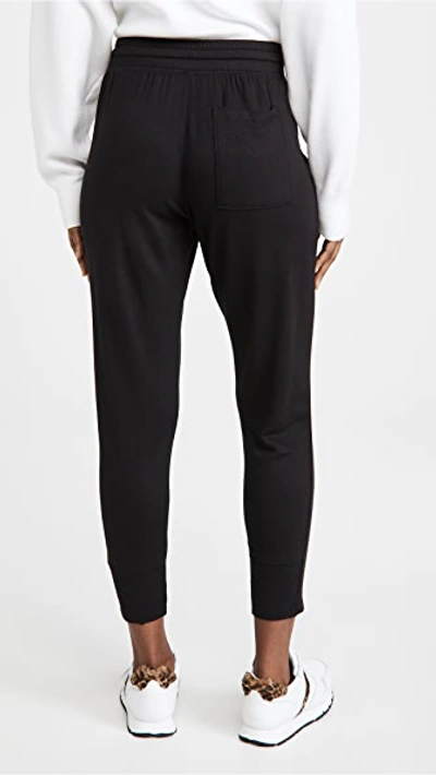 Splits59 ‘kiki' Rib 7/8 Drawstring Elasticated Waist Sweatpants In Black/off White