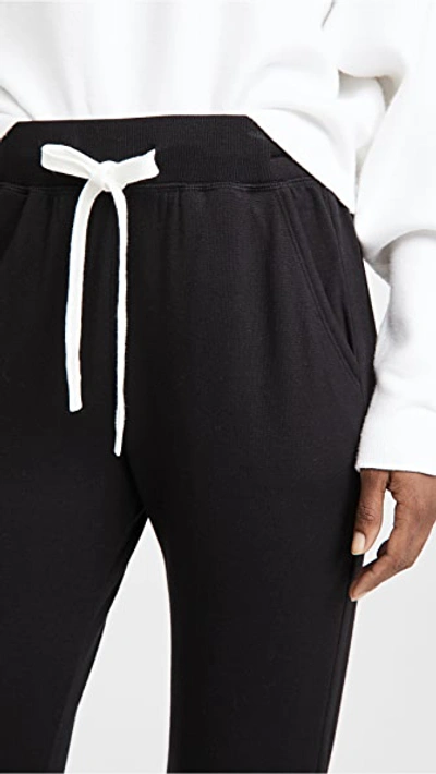 Splits59 ‘kiki' Rib 7/8 Drawstring Elasticated Waist Sweatpants In Black/off White