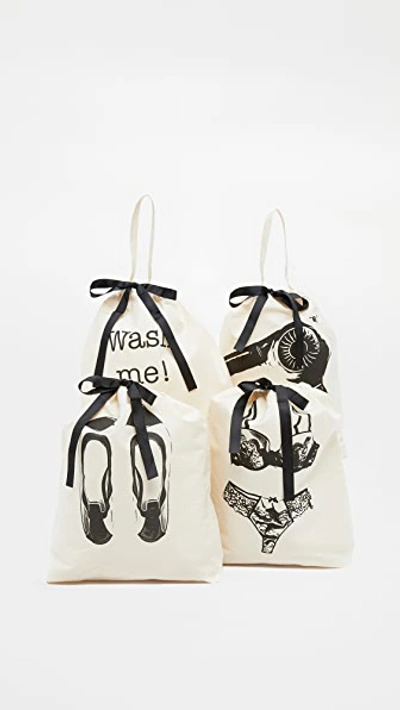 Shop Bag-all Women's 4 Pack Bag Set In Black/natural
