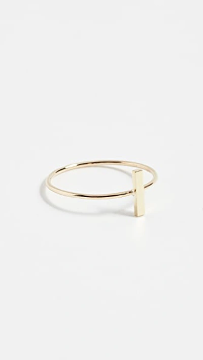 18k Gold Bar Ring