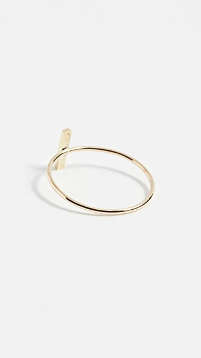 18k Gold Bar Ring