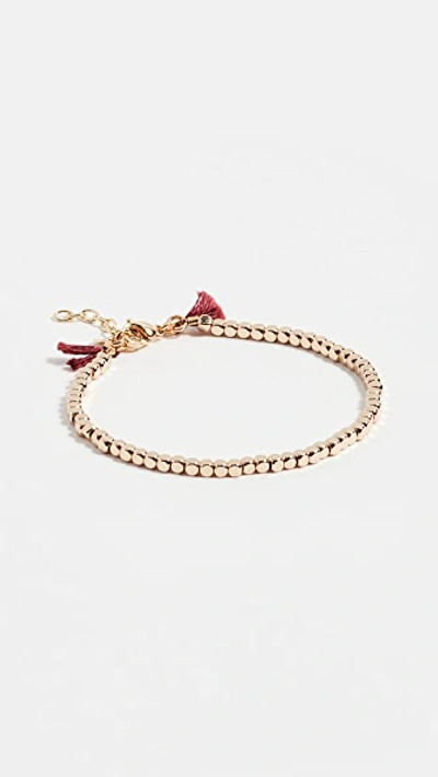 Shop Shashi Nugget Clasp Bracelet In Yellow Gold