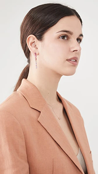 Shop Kalan By Suzanne Kalan Dawn Pink Ombre Earrings In Rose Gold/multi Ombre