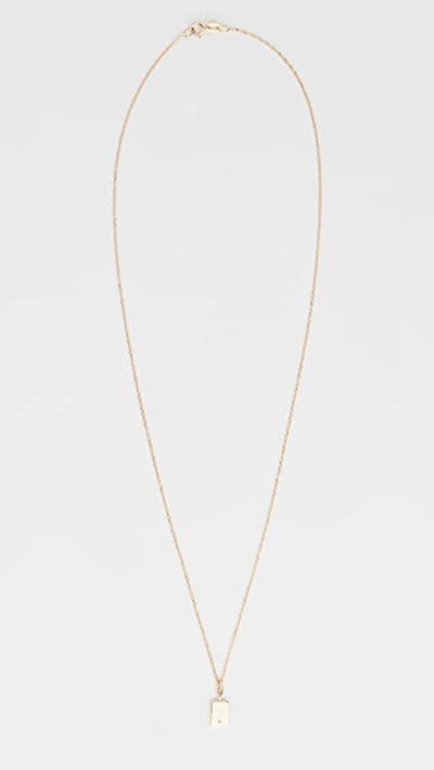 Shop Jennie Kwon Designs 14k Rectangle Diamond Mirror Pendant Necklace In Yellow Gold