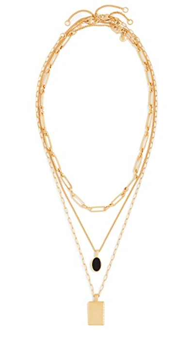 Shop Madewell Black Onyx Layer Necklace Pack In Black Onyx Multi
