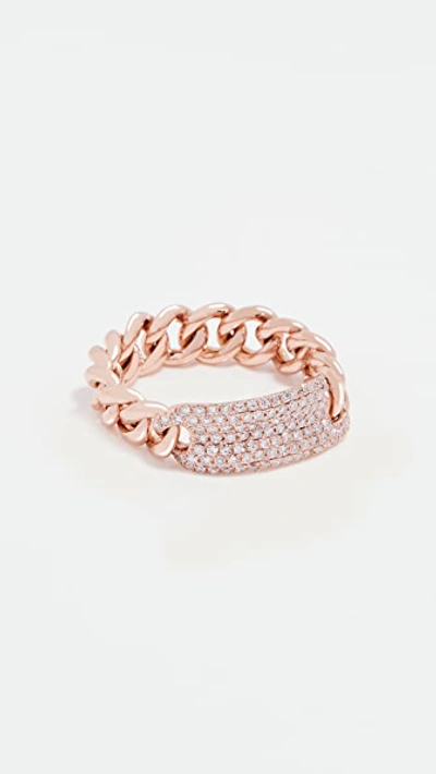Shop Shay 18k Gold Essential Id Link Ring In Rose Gold