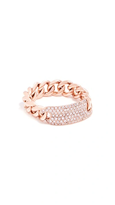 Shop Shay 18k Gold Essential Id Link Ring In Rose Gold