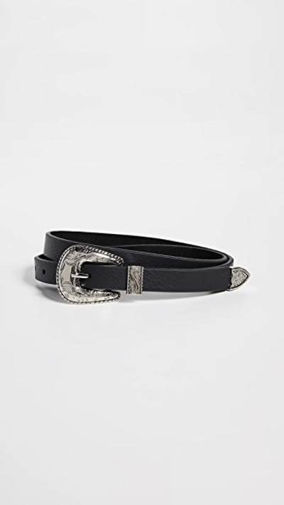 Shop B-low The Belt Baby Frank Belt In Black/silver