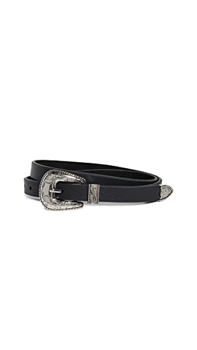 Shop B-low The Belt Baby Frank Belt In Black/silver