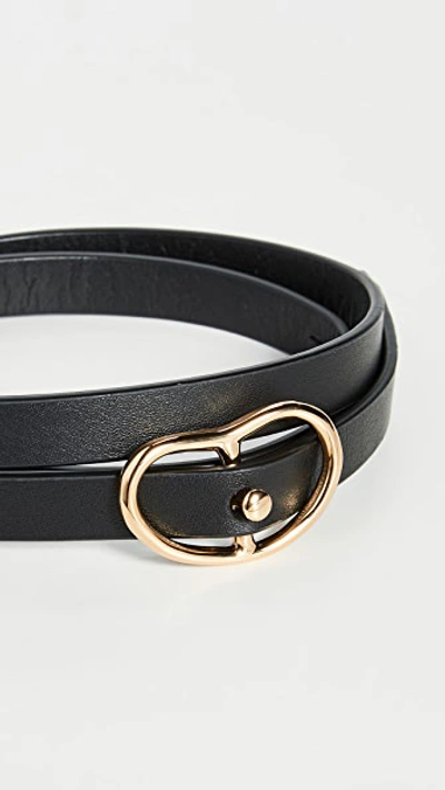 Shop Lizzie Fortunato Skinny Georgia Belt In Black