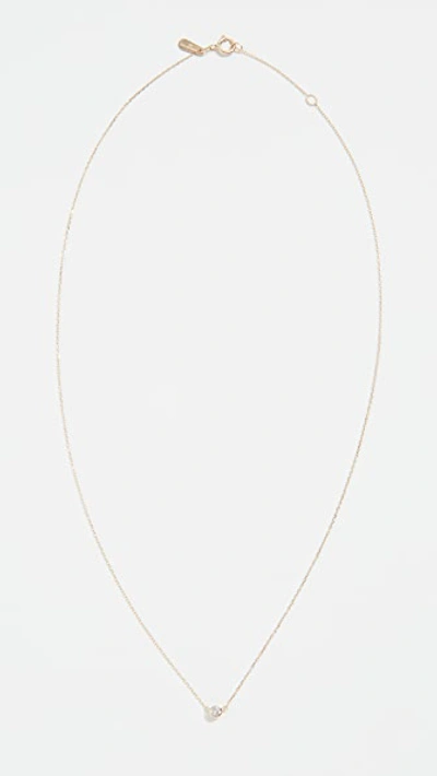 14k Gold Single Diamond Necklace