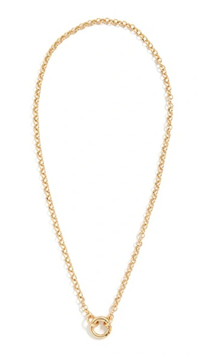 Shop Madewell Spirit Circle Link Chain In Vintage Gold