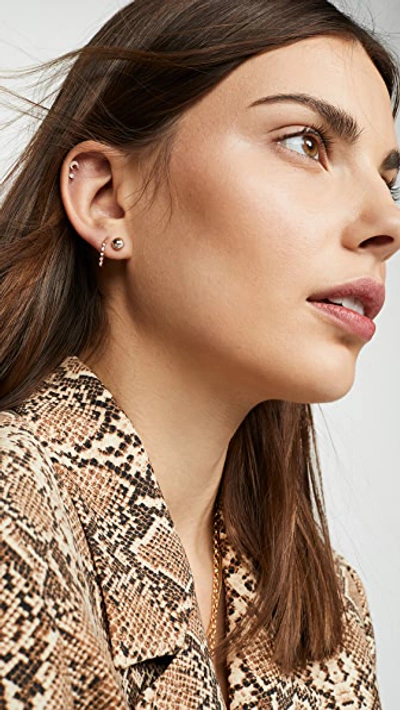 Shop Adina Reyter 14k Diamond Huggie Earrings In Gold