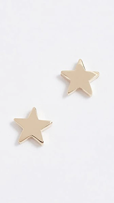 18k Gold Mini Star Stud Earrings