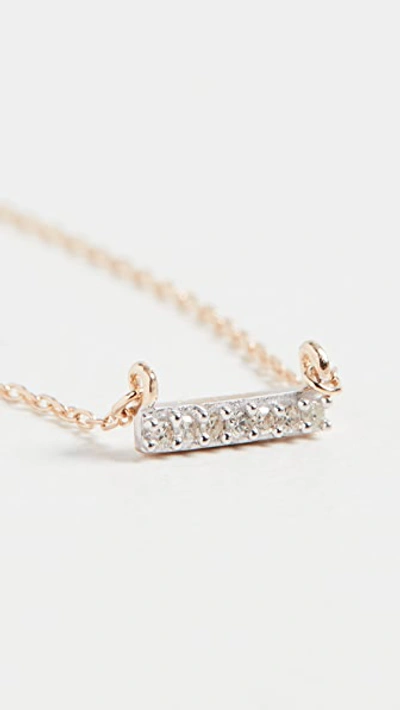 Shop Adina Reyter 14k Super Tiny Gold Pave Bar Necklace