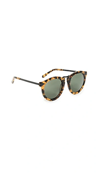 Shop Karen Walker Harvest Sunglasses In Crazy Tort/smoke Mono