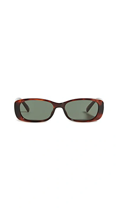 Shop Le Specs Unreal Sunglasses In Toffee Tort Khaki Mono