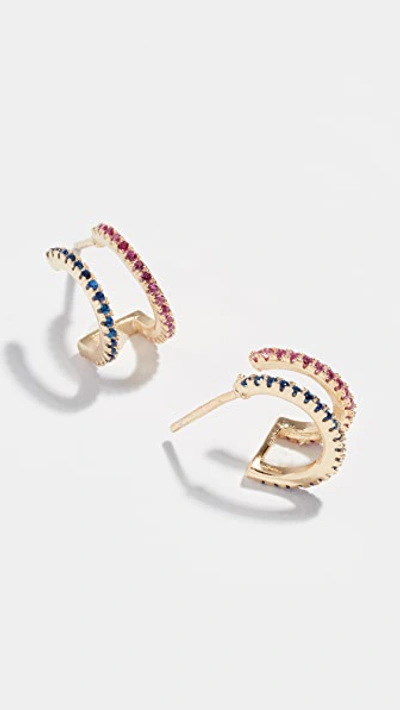 Shashi Jamie Hoop Earrings In Yellow Gold