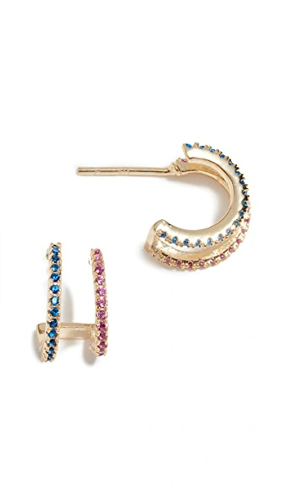 Shashi Jamie Hoop Earrings In Yellow Gold