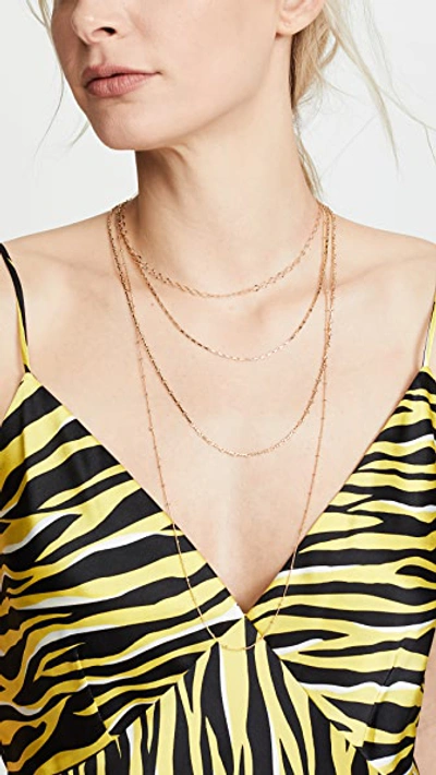 Shop Cloverpost Motley Necklace In Yellow Gold