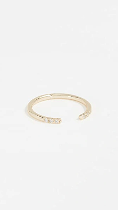 Shop Shashi Ava Ring In Clear/gold