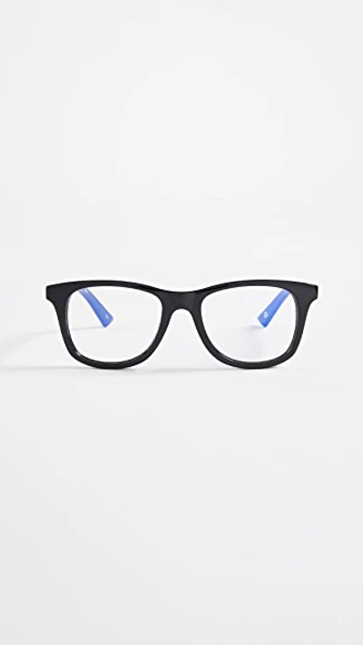 Shop The Book Club Blue Light Grime In Banishment Glasses In Black