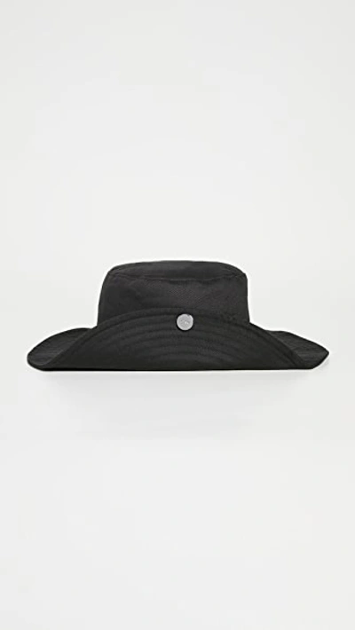 Shop Ganni Software Heavy Cotton Bucket Hat In Phantom