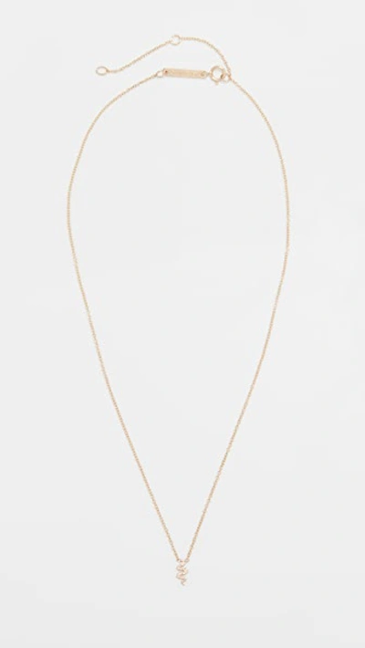 Shop Zoë Chicco Itty Bitty Symbols Necklace In Gold