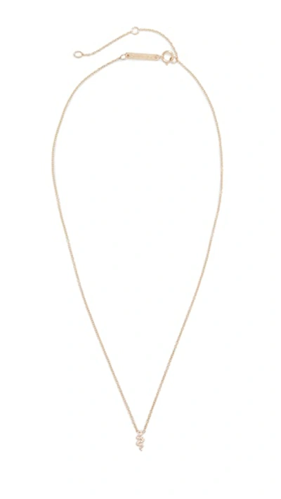 Shop Zoë Chicco Itty Bitty Symbols Necklace In Gold