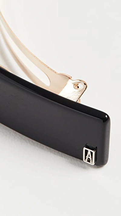 Alexandre De Paris Thin Hair Clip In Black