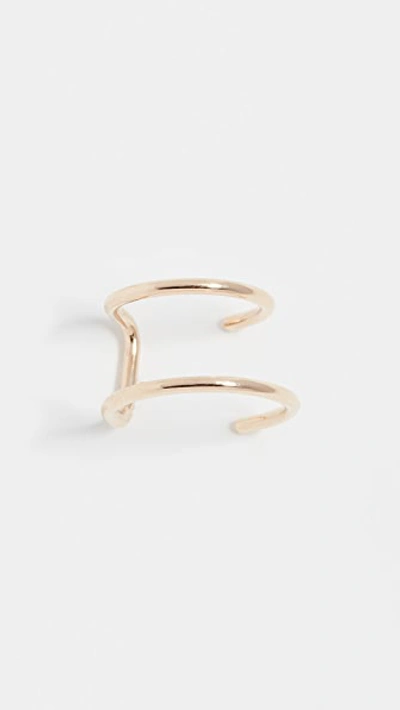 Shop Zoë Chicco 14k Gold Double Ear Cuff In Yellow Gold