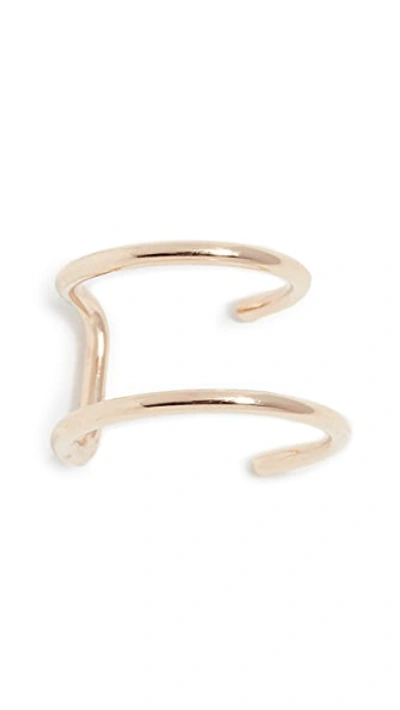 Shop Zoë Chicco 14k Gold Double Ear Cuff In Yellow Gold