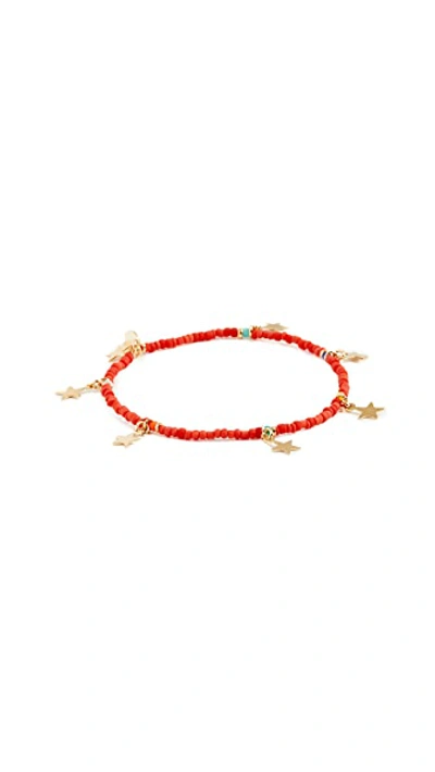 Shop Shashi Star Lilu Bracelet In Red