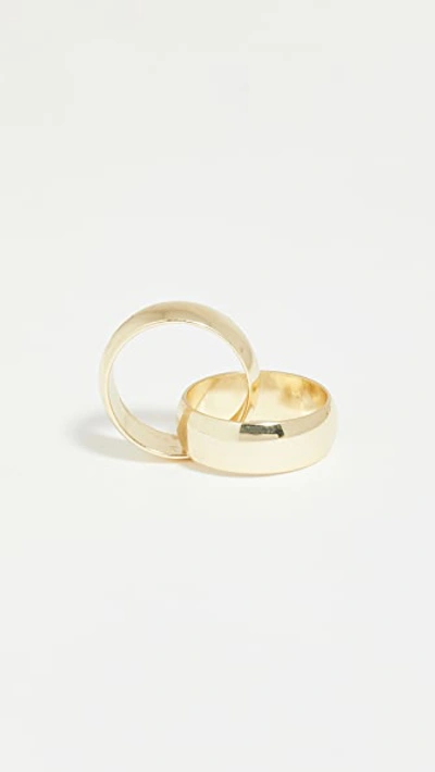 Shop Jules Smith Thick 2 In 1 Ring Set In Gold