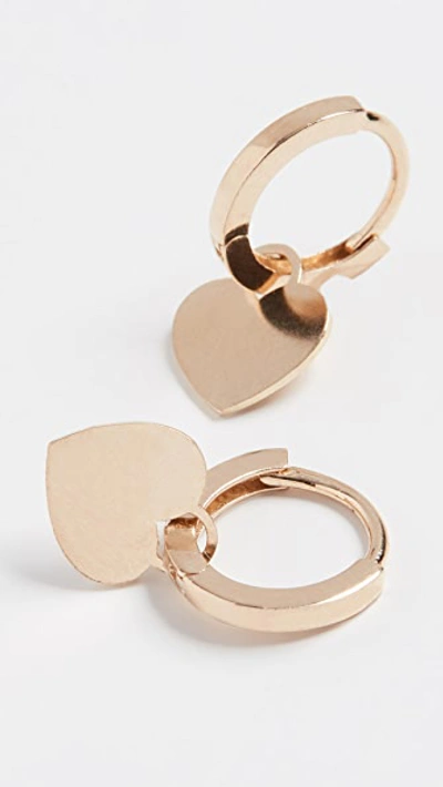 Shop Ariel Gordon Jewelry 14k Charming Hoops In Heart