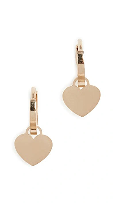 Shop Ariel Gordon Jewelry 14k Charming Hoops In Heart